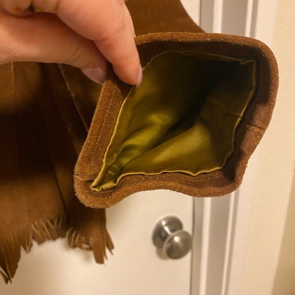 Vintage 60s Brown Suede Fringe Jacket M/L ๐ค fringe hem ๐ค western detail ๐ค - Picture 8 of 12